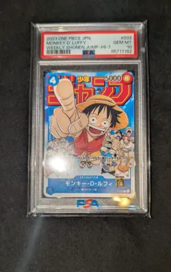 2023 One Piece Monkey D Luffy P-033 PSA 10 JAPANESE promo WEEKLY SHONEN JUMP - Image 2