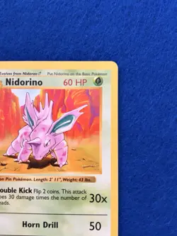 Pokemon Card - Nidorino Base Set (Shadowless) 37/102 Uncommon 1st Edition - Image 4