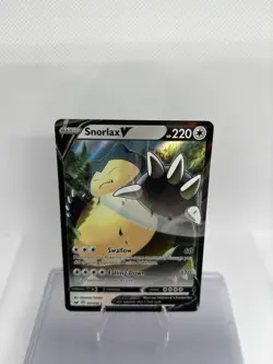 Pokemon TCG Snorlax v Sword & Shield Base Set Holo Ultra Rare Card 141/202 - Image 2