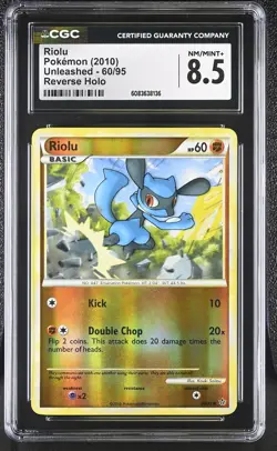 CGC 8.5 Riolu 2010 Unleashed 60/95 Reverse Holo Pokemon Card - Image 1