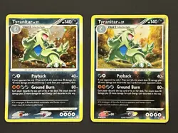 Pokemon Tyranitar Holo & Rev Holo Rare Cards Mysterious Treasures 17/123 - Image 1