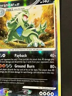 Pokemon Tyranitar Holo & Rev Holo Rare Cards Mysterious Treasures 17/123 - Image 2