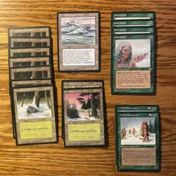 MTG: Vintage ‘95 Ice Age 12 Cards With 7 Snow Covered Forests - Image 1
