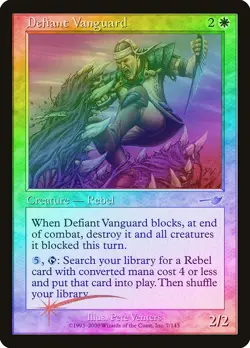 Defiant Vanguard FOIL Nemesis HEAVILY PLD White Uncommon MAGIC MTG CARD ABUGames - Image 1