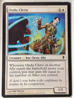 Ondu Cleric - Zendikar - Magic the Gathering MTG Nice! - Image 1