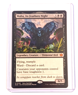 2025 MTG Bloomburrow #M 0100 Maha,Its Feathers Night Mythic Rare NM!!! - Image 2