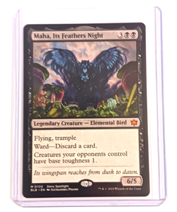 2025 MTG Bloomburrow #M 0100 Maha,Its Feathers Night Mythic Rare NM!!! - Image 4