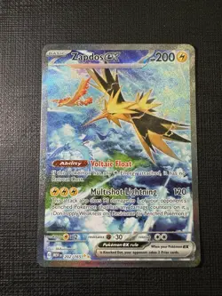 2023 Pokemon MEW EN 151 Zapdos Ex Special Illustration Rare SIR 202/165 NM - Image 1