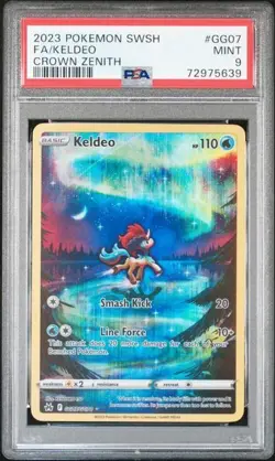 2023 Keldeo GG07 Crown Zenith Full Art PSA 9 Mint Pokemon Card - Image 2