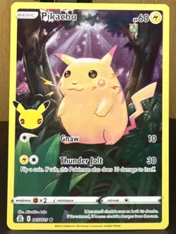 Pokemon Pokemon TCG Pikachu 005/025 Celebrations (Full Art) Ultra Rare Card - Image 1