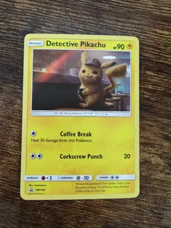 Pikachu - Detective Pikachu - SM190 - Holo Foil Rare - Pokemon Card - Image 1
