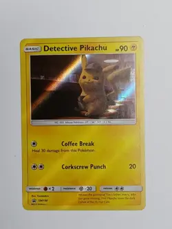 Pikachu - Detective Pikachu - SM190 - Holo Foil Rare - Pokemon Card - Image 1