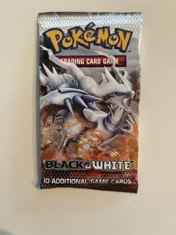 Pokemon B&W Base Set Reshiram Artwork Sealed Booster Pack - Image 1
