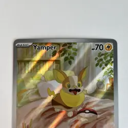 Pokemon TCG Yamper 99/94 Me2: Phantasmal Flames Illustration Rare Pack Fresh -NM - Image 2