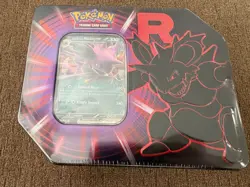 Pokemon Team Rocket Nidoking EX Tin 5 Booster Packs & Promo - FACTORY SEALED - Image 1