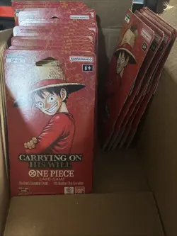LOT OF 25 One Piece OP-13 Carrying on His Will Sleeved Blister Booster Packs New - Image 1