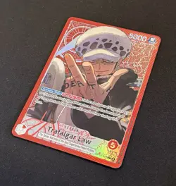 One Piece TCG English OP14-001 Trafalgar Law Leader Alt Art Parallel - Image 3