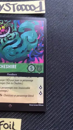 Carte Disney Lorcana TCG Chat De Cheshire 75/204 Super Rare Foil Chapitre 2 Neuf - Image 4