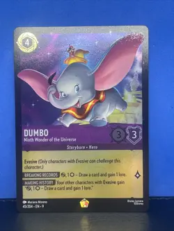 Dumbo Disney Lorcana LEGENDARY FOIL 45/204 Ninth Wonder of the Universe - Fabled - Image 1