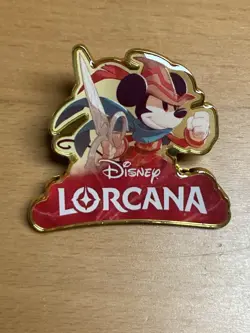 DISNEY LORCANA TCG D23 EXPO PIN PINS MICKEY MOUSE BRAVE LITTLE TAILOR PROMO - Image 1