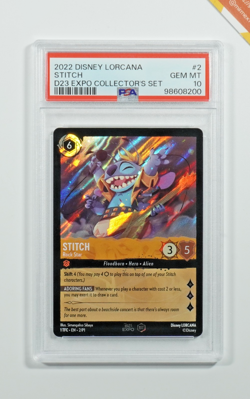 Disney Lorcana PSA 10 Promo #2 Stitch D23 Expo Collector's Set - Image 1