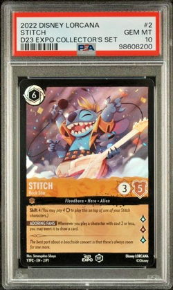 Disney Lorcana PSA 10 Promo #2 Stitch D23 Expo Collector's Set - Image 2