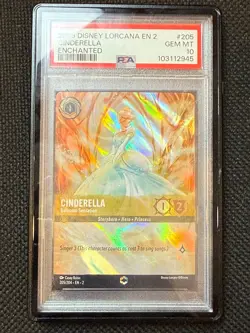 Cinderella #205 2023 Disney Lorcana Enchanted Alt Art Foil EN 2 Gem Mint Psa 10 - Image 1