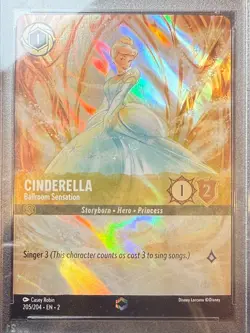Cinderella #205 2023 Disney Lorcana Enchanted Alt Art Foil EN 2 Gem Mint Psa 10 - Image 2