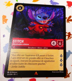 Lorcana Chapitre 1 Card Game Rare Disney Carte Stitch 125/204 Fr Mint - Image 1
