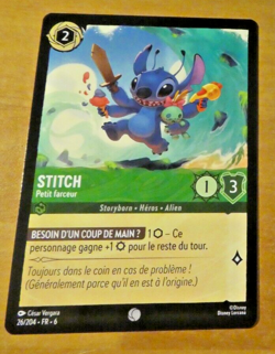LORCANA TRADING CARD GAME DISNEY CHAPITRE 6 CARTE FR STITCH 26/204 FR 2024 NM - Image 1