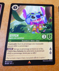 LORCANA TRADING CARD GAME TCG DISNEY 3 CARTE STITCH 89/204 FR NM - Image 1