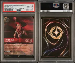 Disney Lorcana Peter Pan Text Error Enchanted #215/204 PSA 10 - Image 3