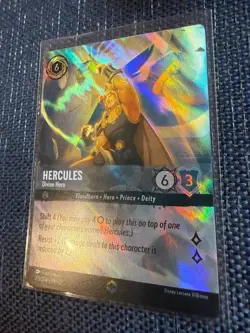 Disney Lorcana Rise of the Floodborn Enchanted Hercules Divine Hero 215/204 - Image 2