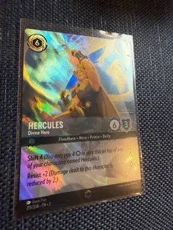 Disney Lorcana Rise of the Floodborn Enchanted Hercules Divine Hero 215/204 - Image 3