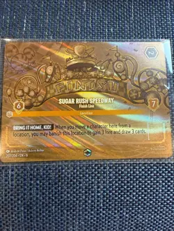 Disney Lorcana Enchanted Sugar Rush Speedway Finish Line Azurite Sea 207/204 NM - Image 2