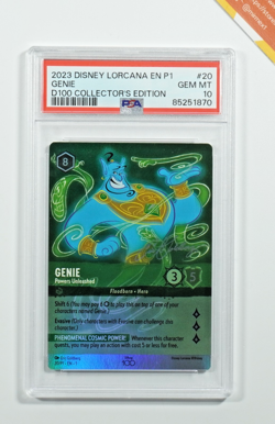 Disney Lorcana PSA 10 Genie #20 P1-promo D100 Collector's Edition - Image 1