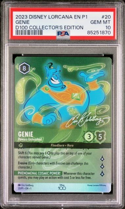Disney Lorcana PSA 10 Genie #20 P1-promo D100 Collector's Edition - Image 2