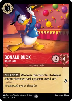 FOIL Donald Duck - Daisy's Date 122/204 Common Shimmering Skies Lorcana Eng - Image 1