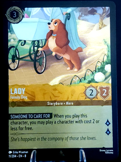 Lady - Family Dog 11/204 R (Foil) - Disney Lorcana - Reign Of Jafar (NM) - Image 1