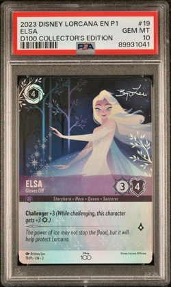 Disney Lorcana PSA 10 Elsa #19 D100 Collector's Edition - Image 2