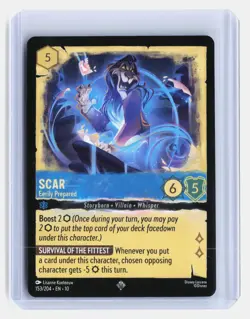 Scar - Eerily Prepared Disney Lorcana Whispers In The Well #153 Super Rare - Image 1