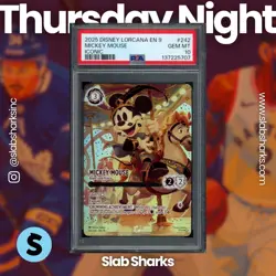 2025 DISNEY LORCANA EN 9 #242/204 MICKEY MOUSE ICONIC PSA 10 - Image 1