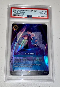 Disney Lorcana All is Found Enchanted Foil #220 PSA Grade 10 Archazia's Island - Image 1