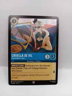 Disney Lorcana Fabled Singles Cruella De Vil Fashionable Cruiser 145/204 - Image 1