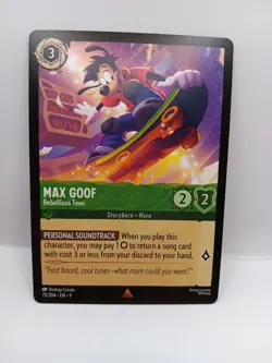 Disney Lorcana Fabled Singles Max Goof Rebellious Teen 75/204 Rare NM/M - Image 1