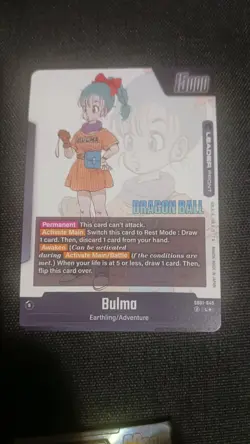 Bulma SB01-045 Gold Leader Dragon Ball Manga Booster Card Fusion World - Image 5