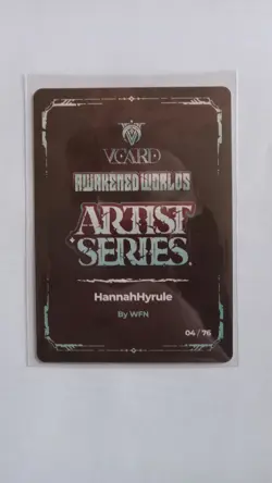 VCard Vtuber TCG | Awakened Worlds | HannahHyrule Artist Card | 04/76 - Image 2