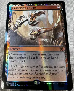 MTG FOIL Ensnaring Bridge Masterpiece Series: Kaladesh Inventions English LP - Image 1