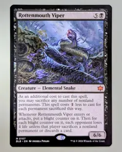 Rottenmouth Viper - Bloomburrow #107 Mythic Rare - Near Mint - MtG - Image 1
