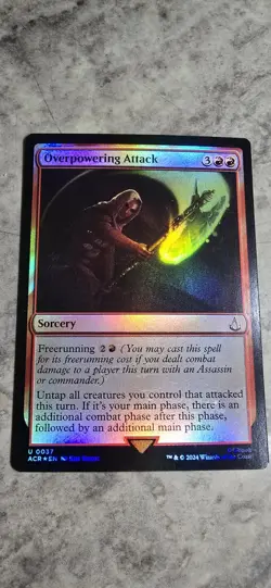 Overpowering Attack Universes Beyond: Assassin's Creed Foil Sorcery Uncommon MTG - Image 1